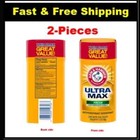 Arm Hammer Ultra Max Deodorant- Fresh- Solid - 2 6 Oz- Twin Pack