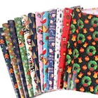  12 X Folded Large Sheets Of Christmas Wrapping Paper Traditional Gift Wrap  