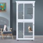 Outdoor Indoor Cat Pet Climbing Rack Play Cage Lovely Big Space