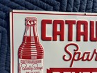 Original Catawissa Sparking Beverages Soda Pop Embossed Tin Sign Pennsylvania