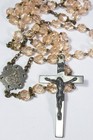 Vintage Catholic Rosary-pink Faceted Crystal Beads-italy