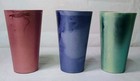 Vtg  Anodized Aluminum Tumblers Drinking Glasses Metal Cups Multicolor 3 Pcs