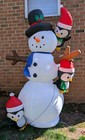 7ft  Airblown   Inflatable Christmas Animated Swaying Snowman With Penguins