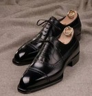 New Tailor Made Premium Quality Black Oxford Leather Lace Up Dress Formal Shoes