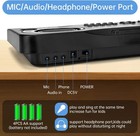 Electronic Keyboard Electric Digital Piano Organ W mic Black 61 Key Kids Music