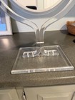 Vintage 1970s   Lucite  Vanity Mirror 2-sided Mid Century Mod  Home Decor 27x16 