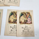 Antique Vintage Christmas Post Cards Lot 6 Unused Undivided Religious