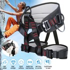 Pro Safety Harness Seat Waist Belt Rock Climbing Caving Arborist Tree Rappelling