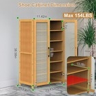 6tier Shoe Cabinet Bamboo Shoe Rack Freestanding Shoe Shelf Organizer Save Space
