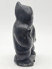 Inuit Soapstone Carving Of A Figure In A Parka Signed 7 