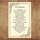 The Memorare Prayer Florentine Framed Gold Foil Devotional Prayer Card