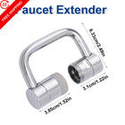 Universal Rotating Faucet Extender  1080   Swivel Extension Sink Silver