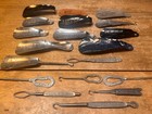 Vintage Shoe Horn Lot Store Advertising Button Hooks Antique Footware Lot Of 19