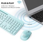 Blue Keyboard And Mouse Cute Wireless Keyboard And Mouse Combo