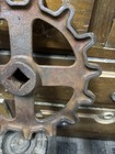 Antique 8 1 2  Cast Iron Gear Sprocket Steampunk Industrial Cog Farm Jd  Wheel