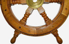 12 nautical Wooden Brass Ship Wheel Pirate Wall Decor Marine Boat Steering Wheel