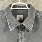 Vintage 1990s Quiksilver Surf Skate Denim Button Up Shirt Men   s Size L Black