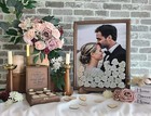 Pmpx Wedding Guest Book Alternative Barn Wood Drop Top Frame With Stand  90 W   