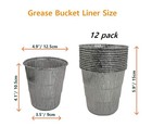 Drip Grease Bucket And 1 Pack Black   12 Liner 