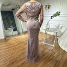 Luxury Beaded Mermaid Evening Dress 2025 Hijab Modest Muslim Women Party Gown