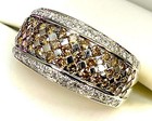  4500 Le Vian 14k White Gold 1 625 Ctw Natural Chocolate white Diamond Ring Sz 7
