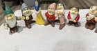 Vintage Cast Iron Disney Snow White   Seven Dwarfs Figurines - Set Of 7  rare 