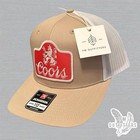 Vintage Retro Coors Beer Logo Patch On Richardson 112 Khaki   White Trucker Hat
