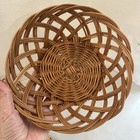 3 Vintage Wicker Woven Wall Hanging Baskets Storage Serving Boho Art Design
