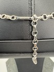 Vintage Coro Silver Tone Necklace Earrings Set Art Deco Style Textured Teardrop