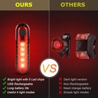 Led Bike Bicycle Light Usb Rechargeable Rear Tail Safety Warning Flashing Lamp