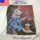 Vintage Every Time I Die Spud Mackenzie Hardcore Beer Budd Light T-shirt Nh3096