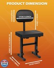 Strich Piano Bench Adjustable Stool  Music Keyboard Bench Seat With Backrest 
