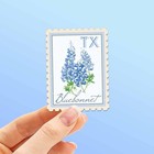Texas Bluebonnet Vintage Stamp Vinyl Sticker   State Flower Die-cut Decal