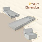 Costway Tri-fold Down Seat Living Room Sleeping Couch Convertible Sofa Bed