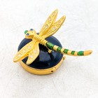 Estee Lauder 2003 Dragonfly Crystal Enamel Solid Perfume Compact Pleasures Full