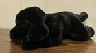 Fao Schwarz Black Labrador Retriever Dog Plush Stuffed Animal Lying Floppy Toy