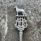 Antique Birmingham Sterling Silver Souvenir Spoon Dog Finial W j d  5 75  23g