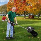 Heavy Duty 2 3hp Power Sweeper 52cc Handheld Gas Powered Broom Snow Dirt Walkway