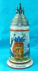 Antique German Germany Ww1 Artillery Regiment Porcelain Litho Lidded Beer Stein