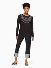 Kate Spade Ny Sweatshirt Nwt Broome St Pearl Embellished Black Size Xxsml  148