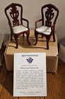 Winterthur Museum Miniature Mahogany Hepplewhite Shield Back Chairs 1 12  62462m
