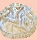 Vintage Little Girls 1950   s Frock Semi Sheer White Dress Ruffles Lace
