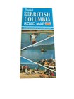 Vintage British Columbia Canada Road Map Campsite Fishing Guide Travel 1968 69
