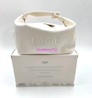New In Box  Dior  Cosmetic Makeup Bag Pouch With Top Handle   White