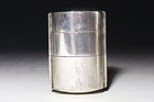 Meiji Period Japan Antique Solid Silver Flower Clan Inro Sagemono Ojime Netsuke 