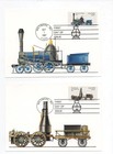 United States Maximum Card Locomotives 2362-66 Stamp And Cancel On Art Side