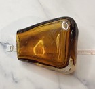 Air Plant Trapezoid Glass Small Bud Vase Clear Amber Shimmer Read