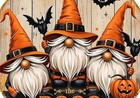 Haunted Garden Blooms  Bewitching Gnome Hanging Sign 