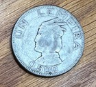 1 Coin - 1937 Honduras Un Lempira 0 900 Silver World Coin Lencas War Chieftain