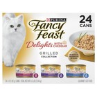 Purina Fancy Feast Delights Chicken turkey  Fish Cheddar Wet Cat Food-3oz 24ct